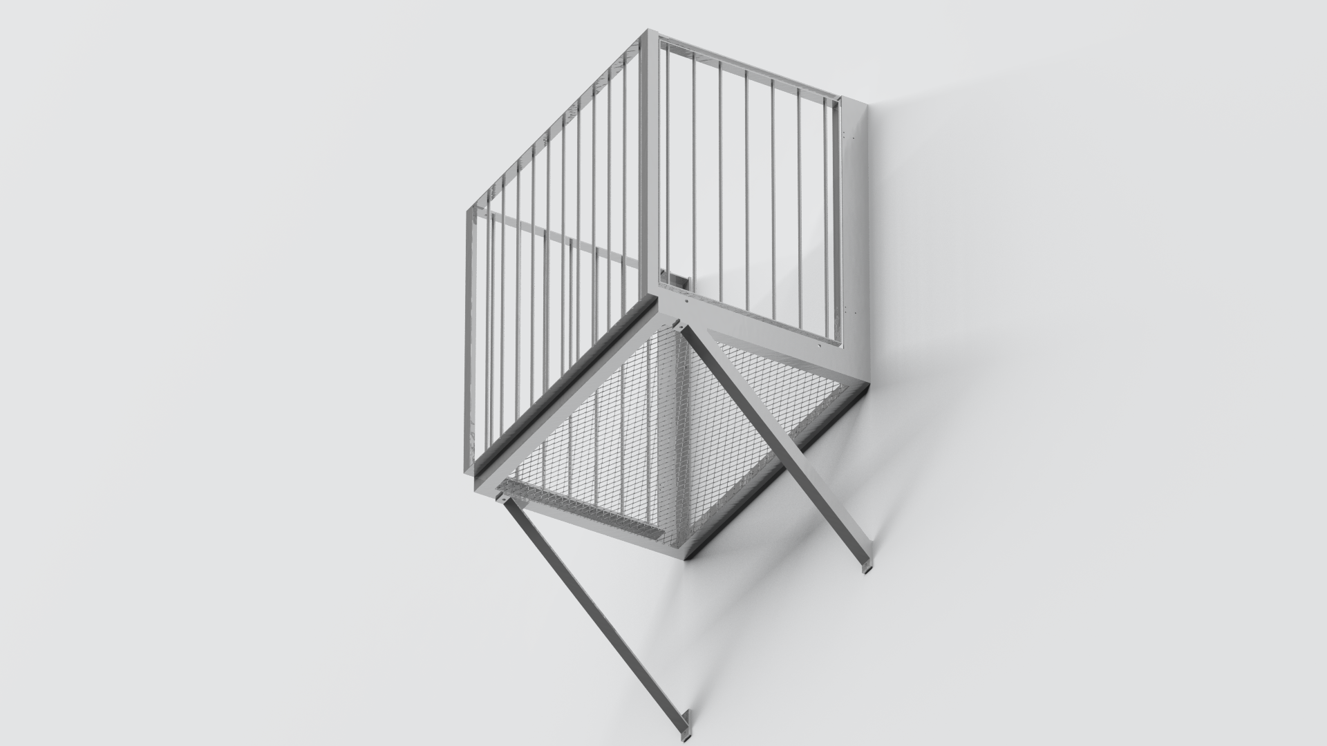 Rømningsbalkong 100 cm alu - Bilde 3